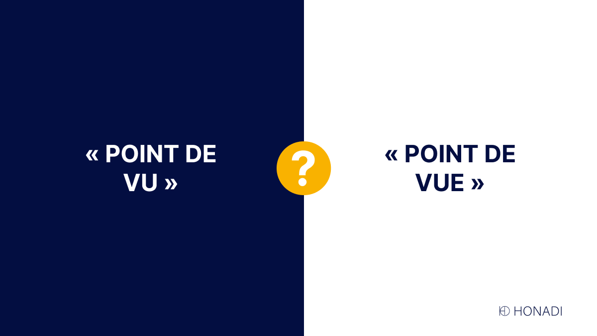 « Point de vu » ou «Point de vue» que doit-on écrire au juste ?